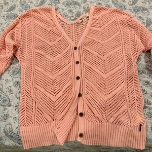 Roxy peach 3/4 dolman sleeve cardi